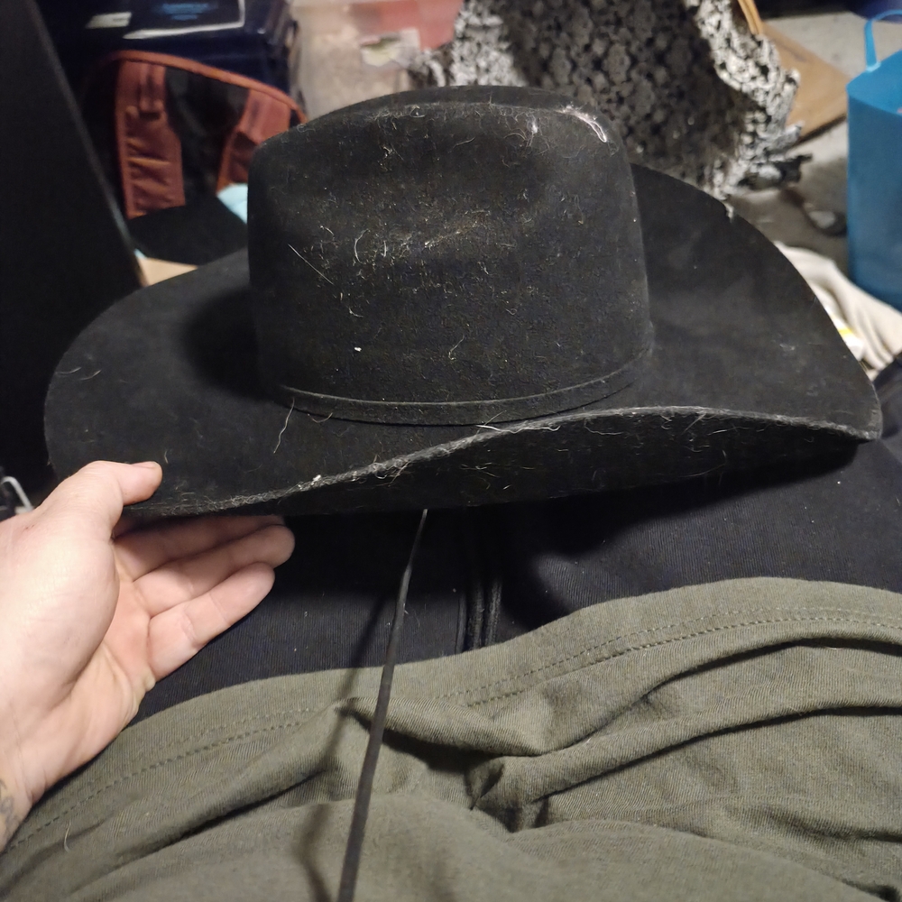 Black Bailey Cowboy Hat xx Wool Blend Size 6/34 54